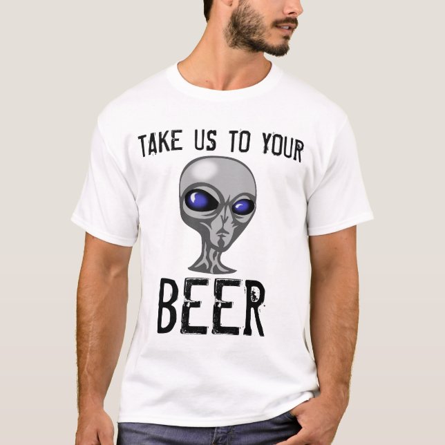 Camisetas beER divertidas, Alien (Anverso)