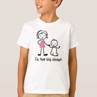 Camisetas Big Sister Stick Figures para chicas