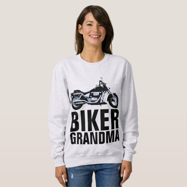 Camisetas BIKER GRANDMA, motocicleta (Anverso completo)
