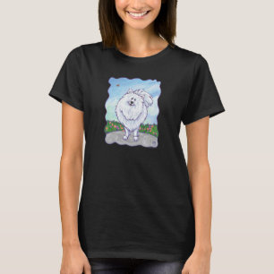 Camisetas blancas de Pomerania