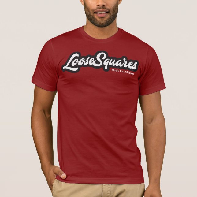 camisetas blancas del logotipo de los looseSquares (Anverso)
