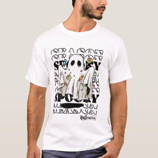 camisetas blancas modernas de Halloween