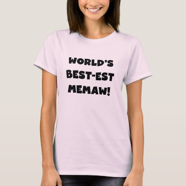 Camisetas blancos y negros del Mejor-est Memaw del (Anverso)