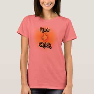 Camisetas calientes del polluelo