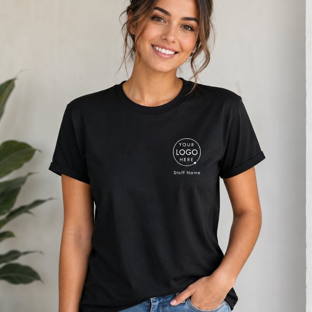 Camisetas | Camisa de trabajo uniforme de personal (Custom logo staff T-shirts with a clean left chest design for branded employee uniforms)