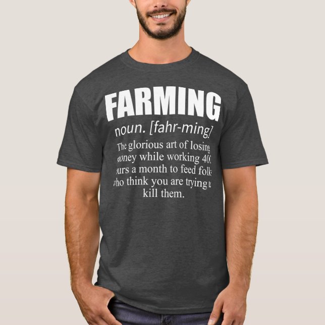 Camisetas campesinos que cultivan la definición re (Anverso)