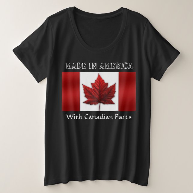 Camisetas Canada Flag Plus Size Estados Unidos Can (Anverso del diseño)
