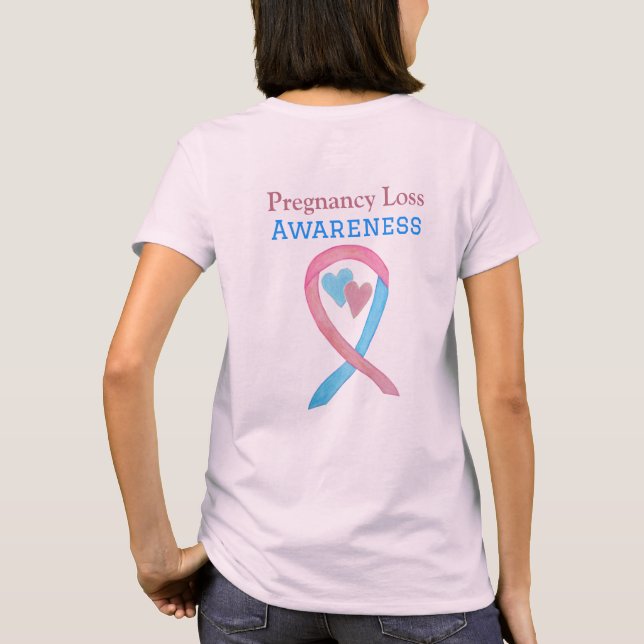 Camisetas cardíacos de Cinta de Conciencia sobre l (Reverso)