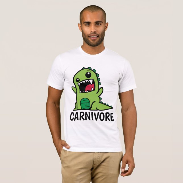 Camisetas CARNIVORE, DINOSAURIO gracioso (Anverso completo)