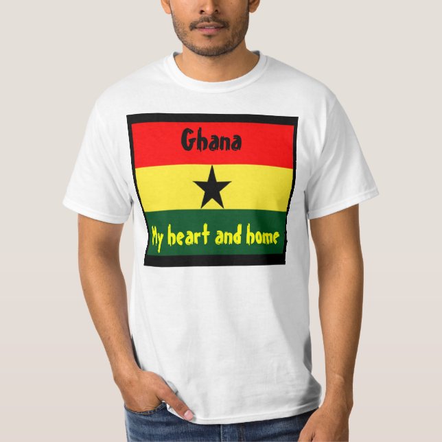 camisetas caseras y de corazón de Ghana (Anverso)