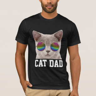 CAMISETAS CAT DAD, CAT CON SOMBRILLAS DE CORREO