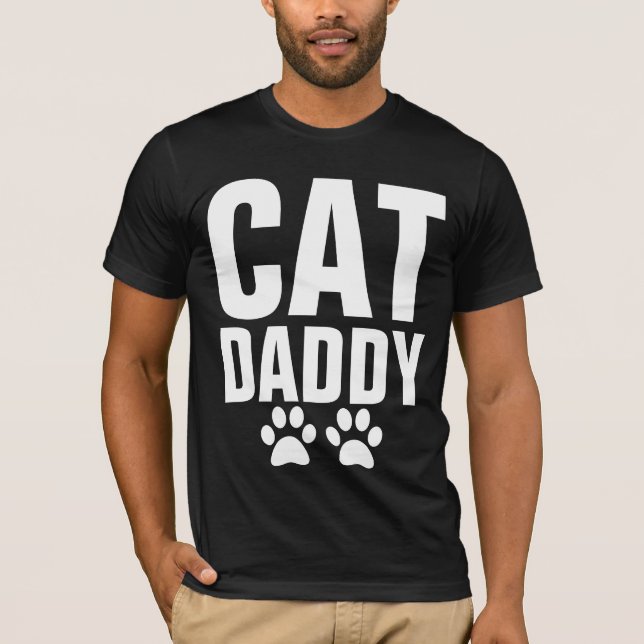 Camisetas CAT DADDY (DAD) en negro (Anverso)