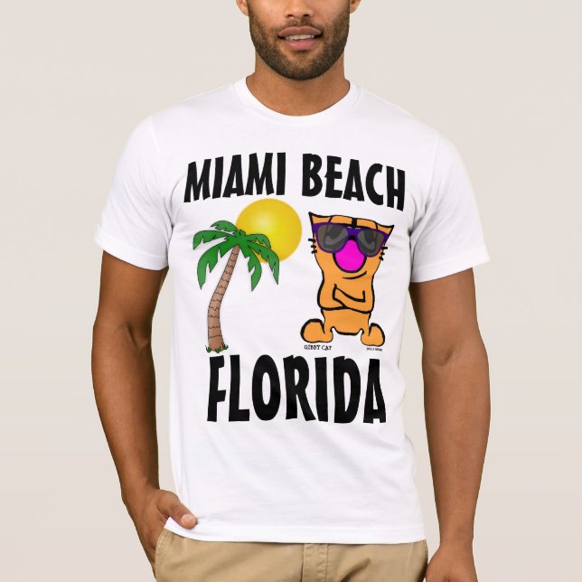 Camisetas CAT de MIAMI BEACH FLORIDA (Anverso)