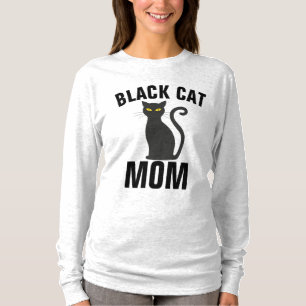 Camisetas CAT MOM NEGRAS