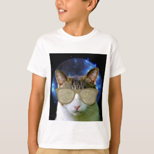 Camisetas CAT para niños, niños GATO ESPACIAL