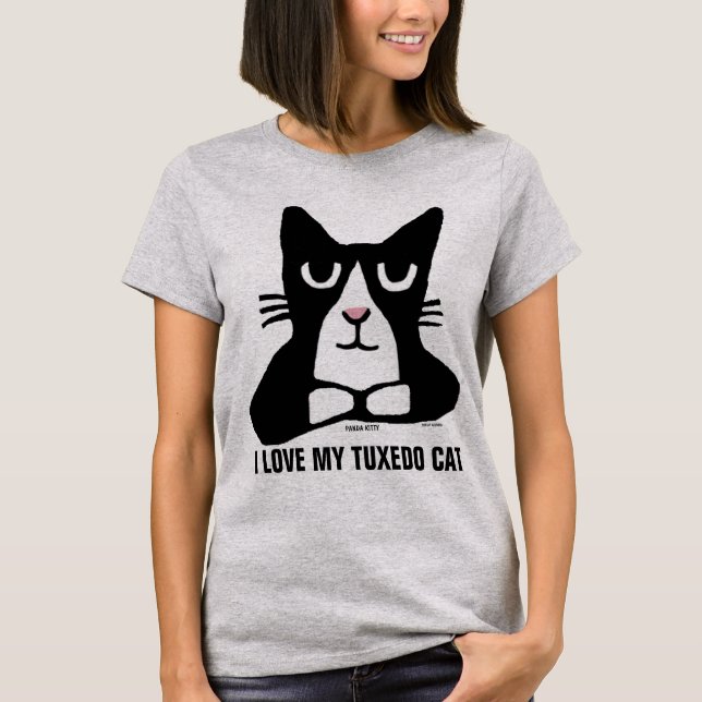 Camisetas CAT TUXEDO, camisetas PANDA KITTY (Anverso)