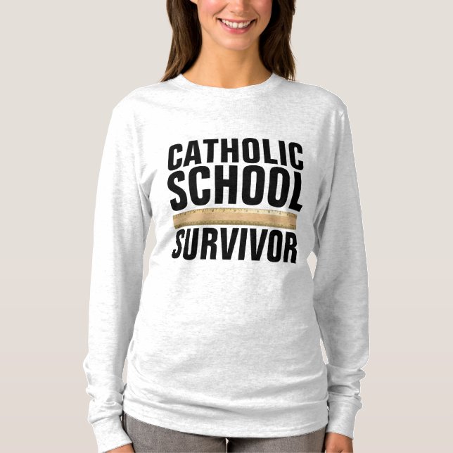 Camisetas CATHOLIC SCHOOL SURVIVOR (Anverso)