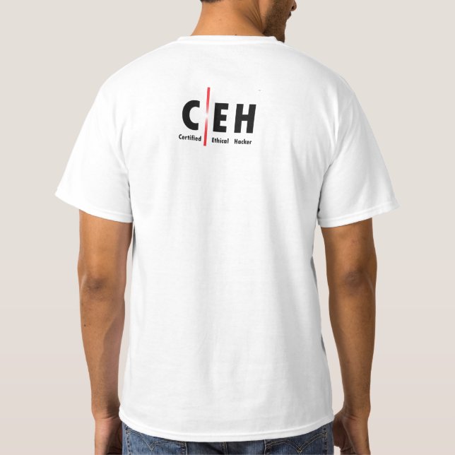 Camisetas CEH del pirata informático (Reverso)
