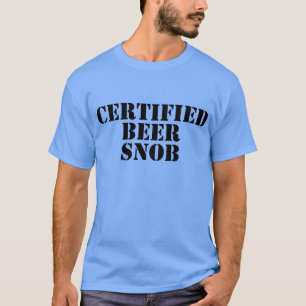 Camisetas certificado del snob de la cerveza