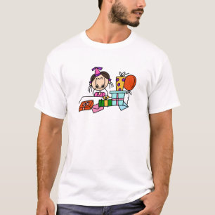 Camisetas Chica Pelo Castaño Con Regalos De Cumple