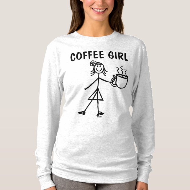 Camisetas CHICAS COFFEE, damas graciosas (Anverso)