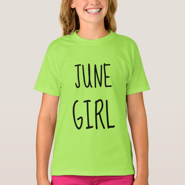 Camisetas CHICAS del BIRTHDAY de JUNIO (Anverso)