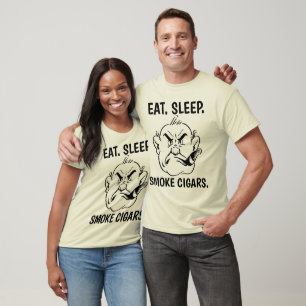 Camisetas CIGAR SMOKER, divertida, comiendo HUMO S