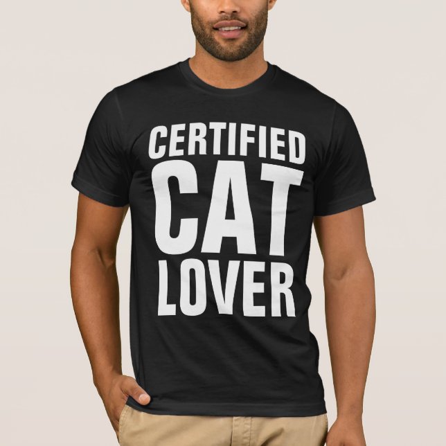 Camisetas con CERTIFICACIÓN CAT LOVER (Anverso)