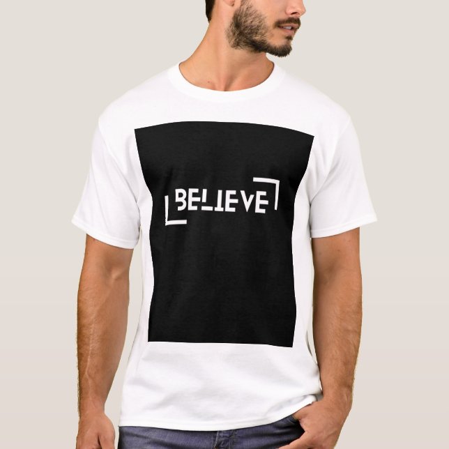Camisetas con diseño de BELIEVE (Anverso)