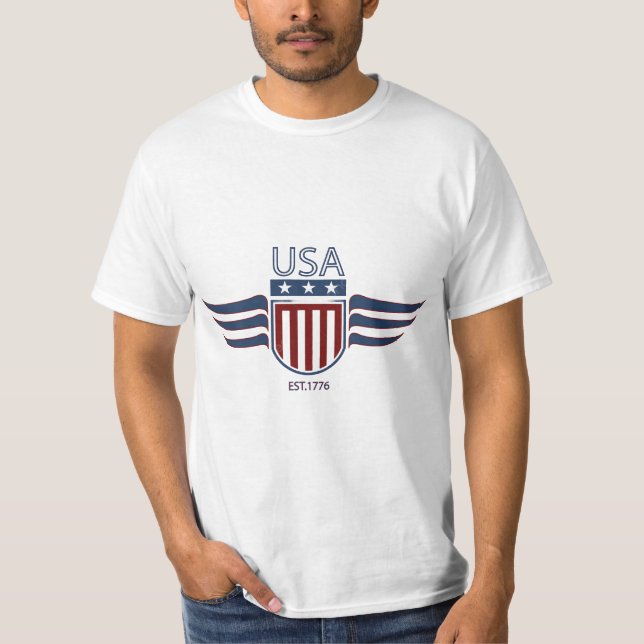 Camisetas con diseños de USA para verdaderos ameri (Anverso)