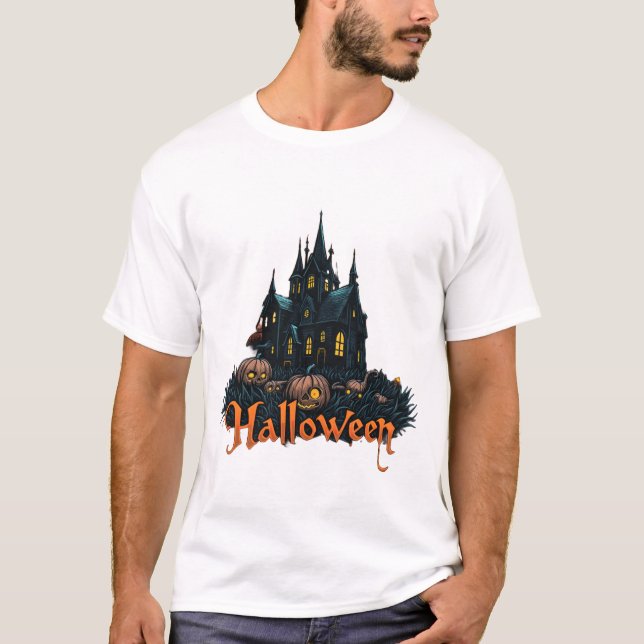 Camisetas con el logotipo de Halloween espeluznant (Anverso)
