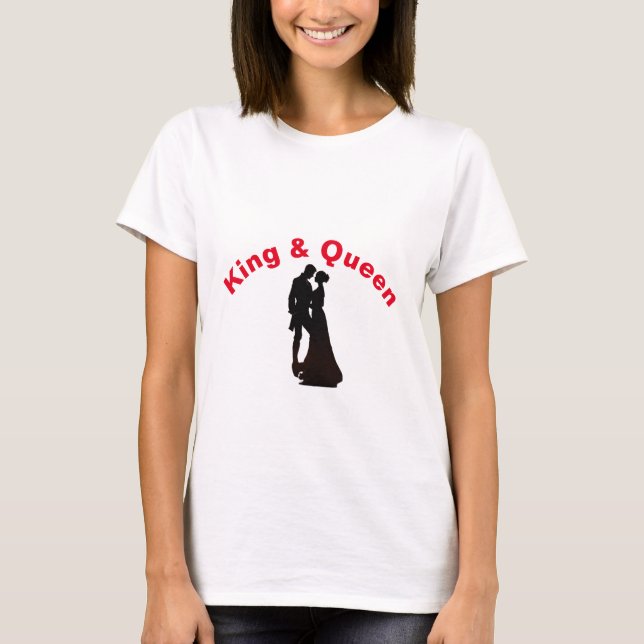 camisetas con el nombre de rey y reina (Anverso)