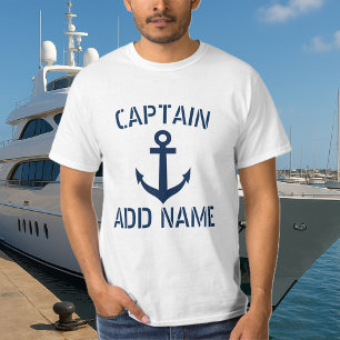 Camisetas con el nombre del capitán del barco pers