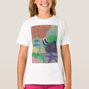 Camisetas con pintura de peces tropicales colorido