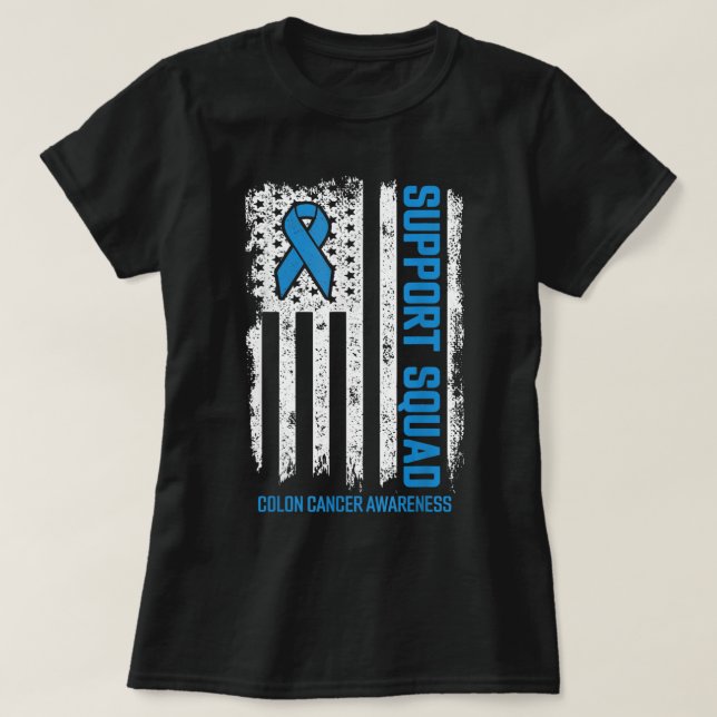 Camisetas contra el cáncer de colon apoyan el cánc (Diseño del anverso)