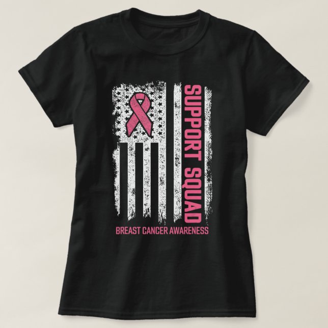Camisetas contra el cáncer de mama apoyan el cánce (Diseño del anverso)
