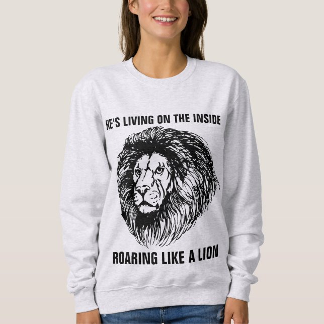 Camisetas cristianas, ARROJANDO COMO UN LEÓN (Anverso)