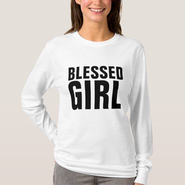 Camisetas cristianas CHICAS BENDICIONADAS (Anverso)