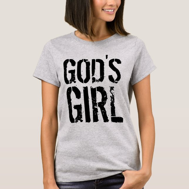 Camisetas Cristianas CHICAS De DIOS (Anverso)