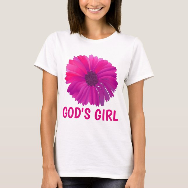 Camisetas cristianas CHICAS de DIOS para damas (Anverso)