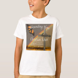 Camisetas cristianas de abundancia de la escuela
