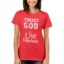 Camisetas cristianas de confianza en Dios sin mied
