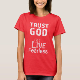 Camisetas cristianas de confianza en Dios sin mied