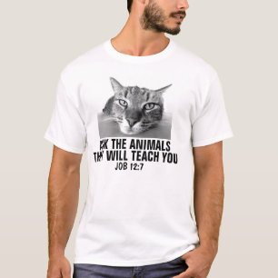 Camisetas cristianas del gato, 12:7 del trabajo