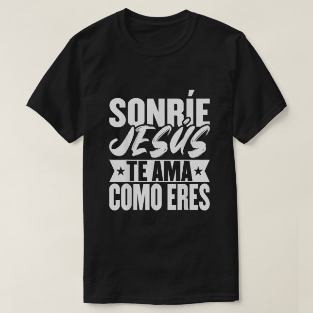Camisetas Cristianas En Espanol Frases Biblia Jess (Diseño del anverso)