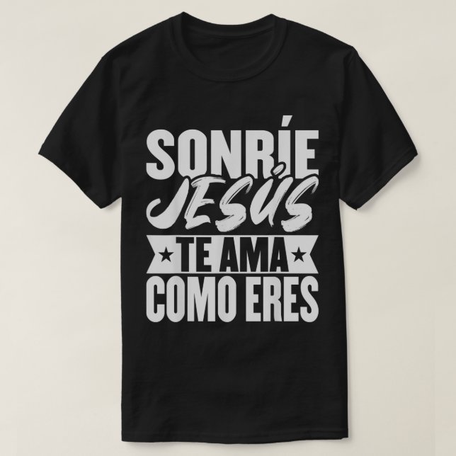 Camisetas Cristianas En Espanol Frases Biblia Jess (Diseño del anverso)