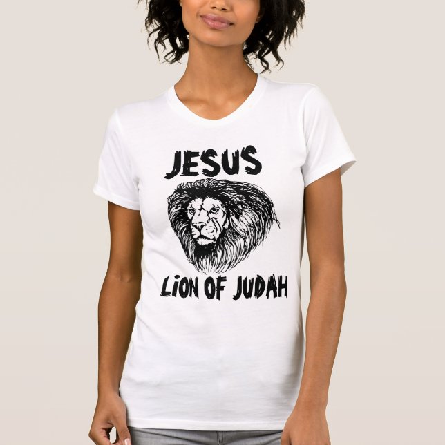 Camisetas cristianas frescas, LEÓN de JUDAH (Anverso)