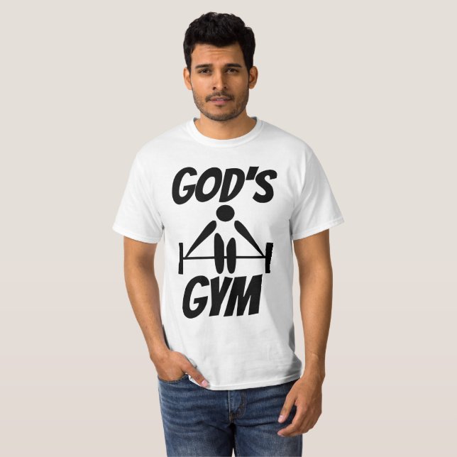 Camisetas Cristianas GYM De DIOS (Anverso completo)