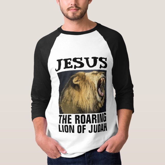 Camisetas cristianas, JESÚS, LEÓN ROARING DE JUDAH (Anverso)