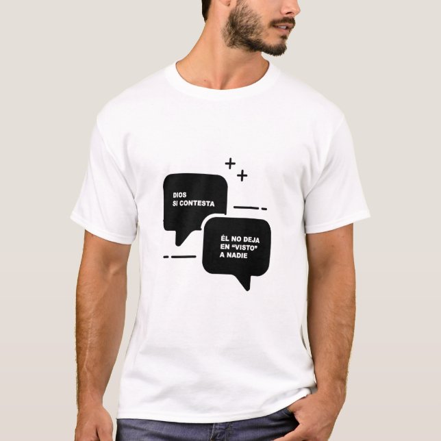Camisetas Cristianas Modernas Dios Si Contesta (Anverso)